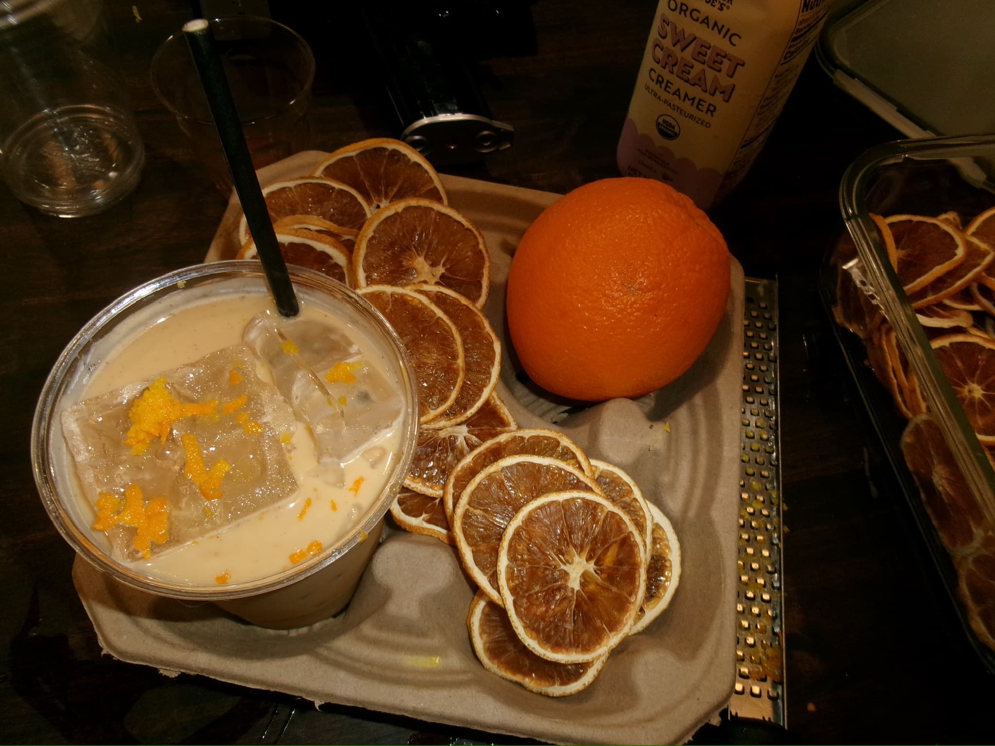 The Grove: caramel, orange, and cinnamon latte