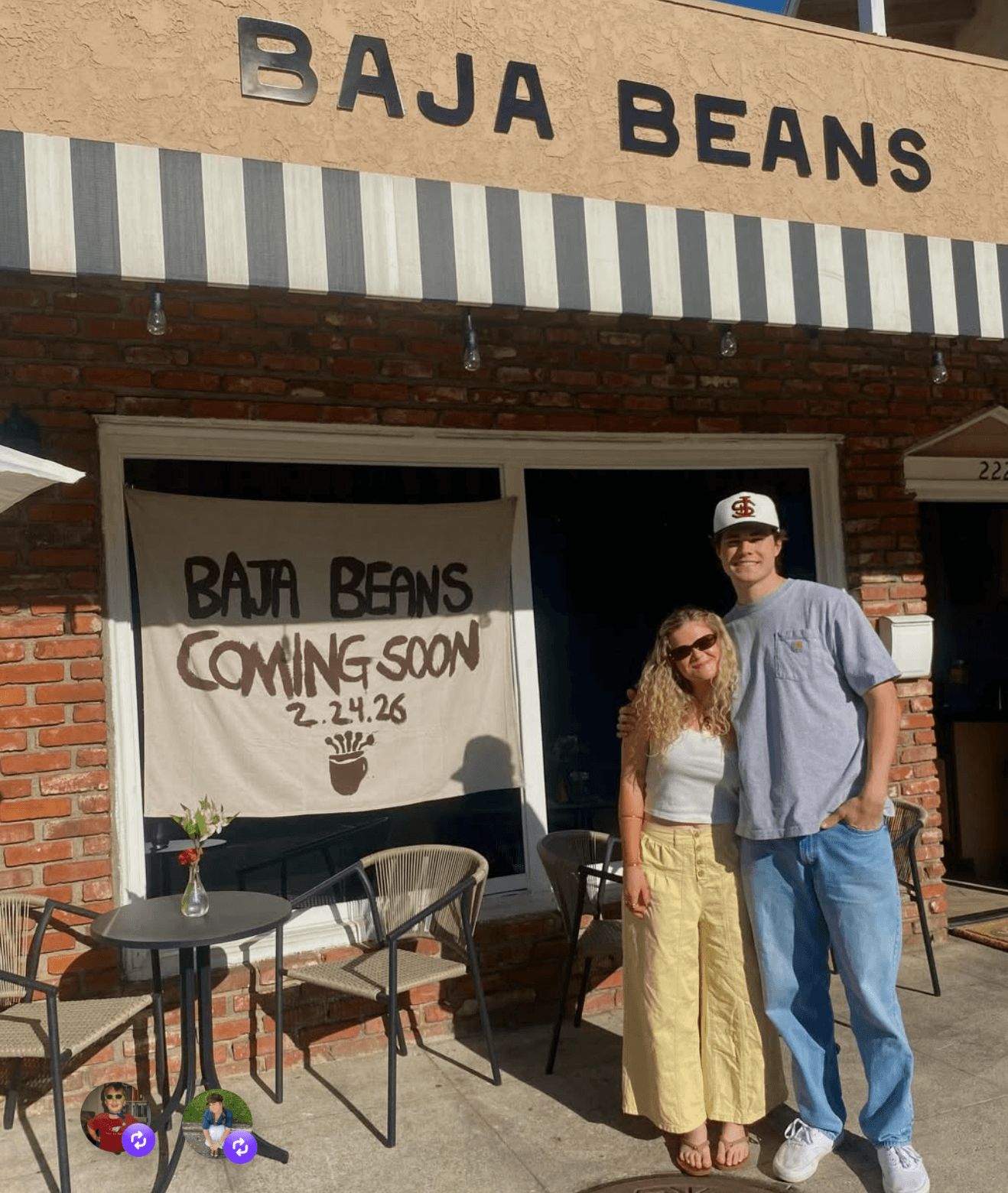 Outside the Baja Beans Coffeehouse on W Olive Avenue, Burbank
